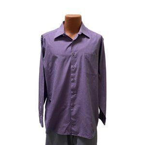 Dockers Men’s Long Sleeve Purple Dress Shirt, Large, 16-16.5, 34/35, Pre-owned